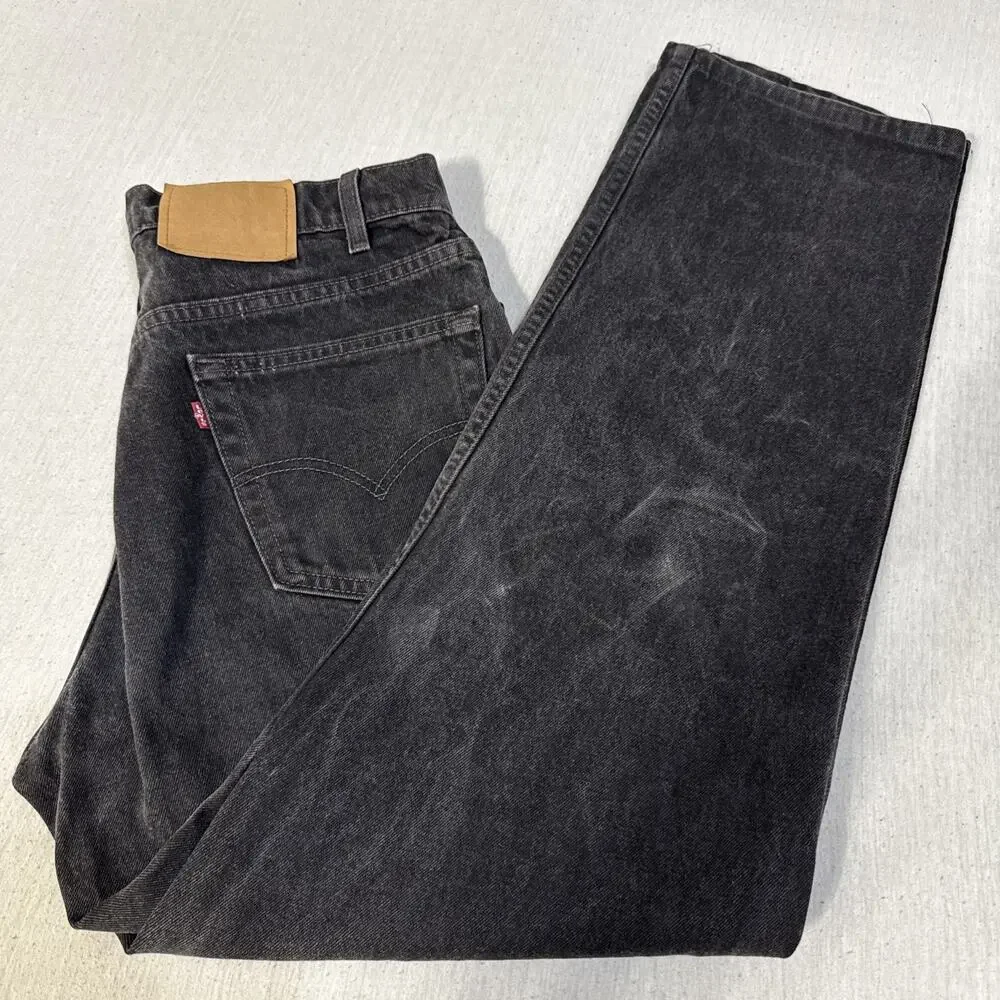 Vintage Levis 550 Relaxed Fit Black Jeans Made in USA 34x32 550-0260 1997